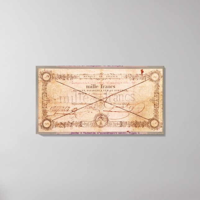 Lienzo Billete de 1000 francos de 8 floreal, An X (Anverso)