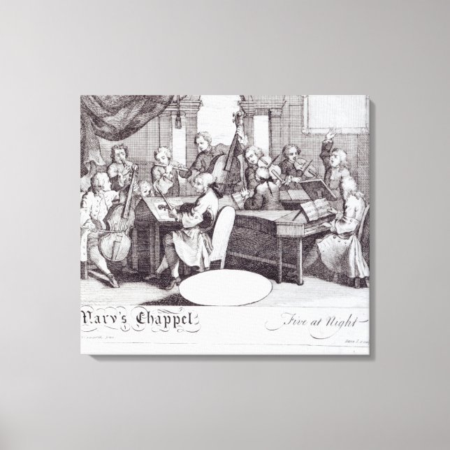 Lienzo Billete de concierto para la capilla de María (Anverso)