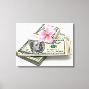 Lienzo billetes de 100 dólares