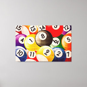 Lienzo Billiards Collage Triptych