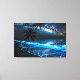 Lienzo Bioluminiscencia del Mar de Estrellas - Vaadhoo Ma