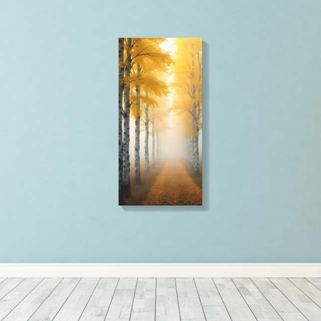 Lienzo Birch Tree Alley (Insitu (piso de madera))