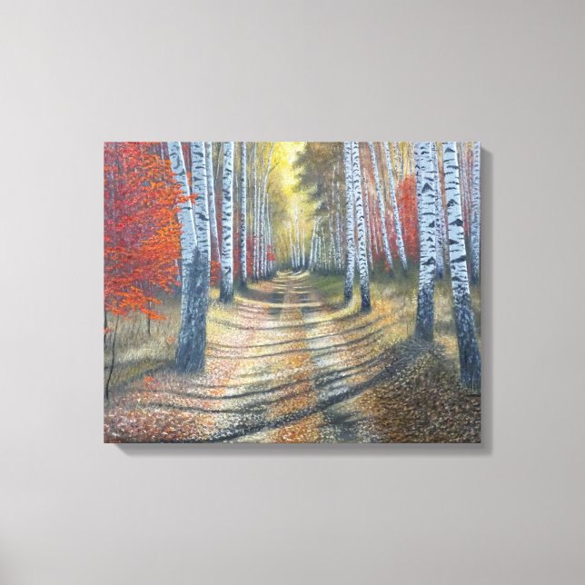 Lienzo Birch Tree Lane (Anverso)