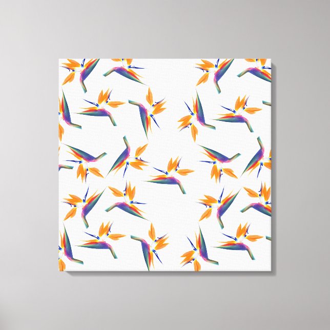 Lienzo Bird of paradise flower pattern (Anverso)