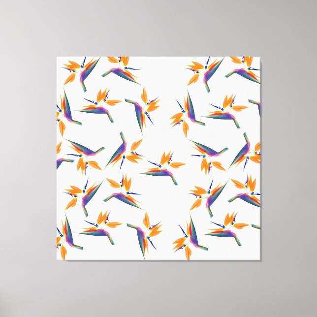 Lienzo Bird of paradise flower pattern (Anverso)