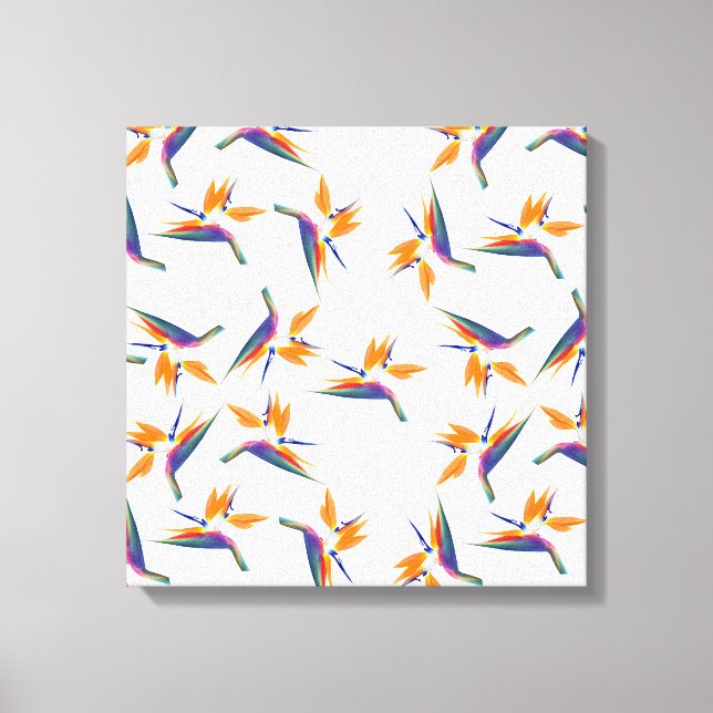Lienzo Bird of paradise flower pattern (Anverso)