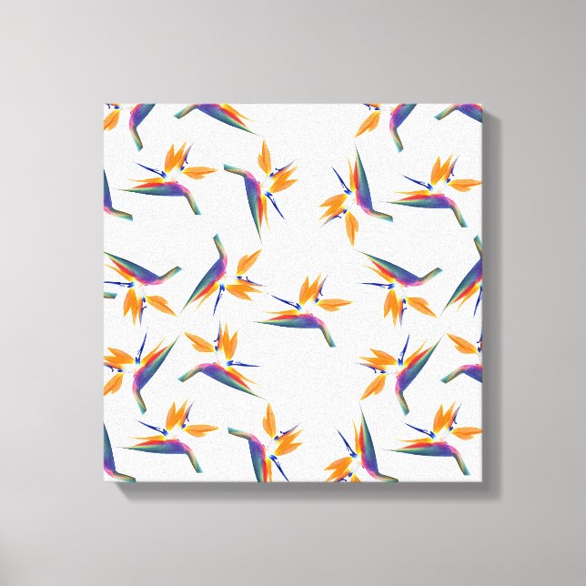 Lienzo Bird of paradise flower pattern (Anverso)