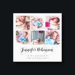 Lienzo Birth Stat Collage de fotos White<br><div class="desc">Fotografía de la invitación estatal de nacimiento, perfecta para el grupo recién nacido de alegría.</div>