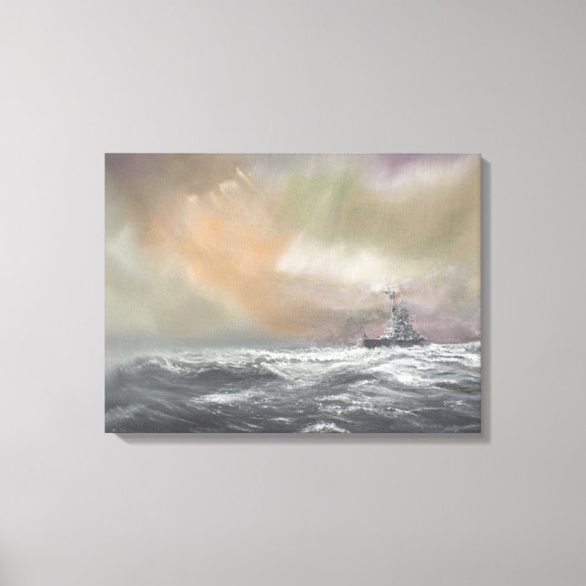 Lienzo Bismarck señala Prinz Eugen 0959hrs 24 may (Anverso)