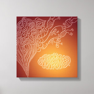 Lienzo Bismillah - henn árabe de la caligrafía de la fl
