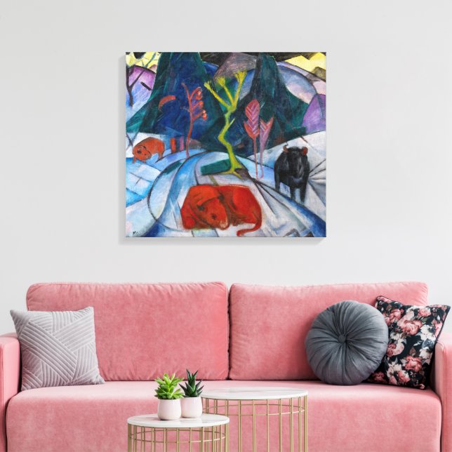 Lienzo Bison in Winter | Franz Marc | (Insitu (Sala de estar))