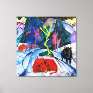 Lienzo Bison in Winter, pintura de Franz Marc