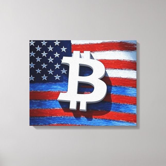 Lienzo Bitcoin USA (Anverso)