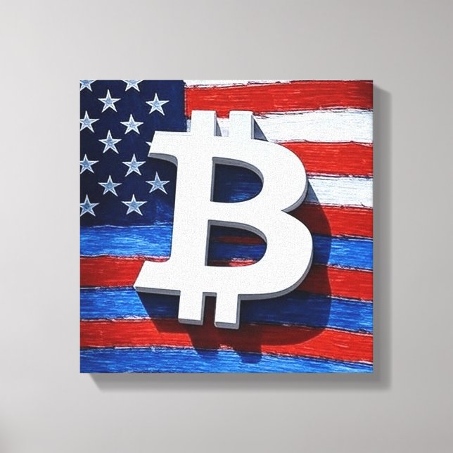 Lienzo Bitcoin USA (Anverso)