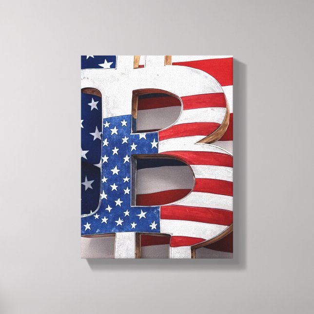 Lienzo Bitcoin USA (Anverso)
