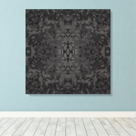 Lienzo Black And Gray Abstract Graphic Art Design
