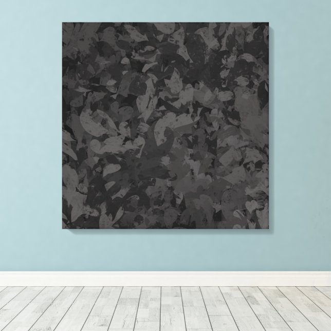 Lienzo Black And Gray Abstract Graphic Art Design (Insitu (piso de madera))