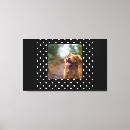 Lienzo Black and white polka dot Dog pic
