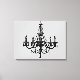 Lienzo Black Chandelier