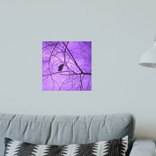 Lienzo Black Crow Purple Sky Trees Fotografía