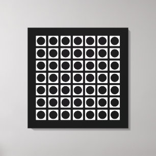 Lienzo Black Elegant Grid Dots
