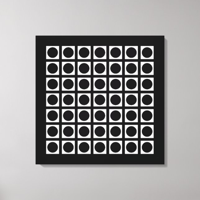 Lienzo Black Elegant Grid Dots (Anverso)