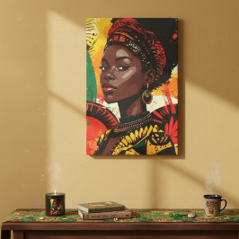 Lienzo Black History Month Royal Queen Spirit Art