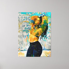 Lienzo Black Queen Dreadlock Canvas Print Wall Art