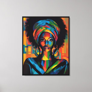 Lienzo Black Urban Vibrante Graffiti Art Poster