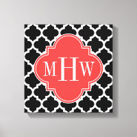 Black Whats Moroccan #5 Coral Red 3 Monograma inic