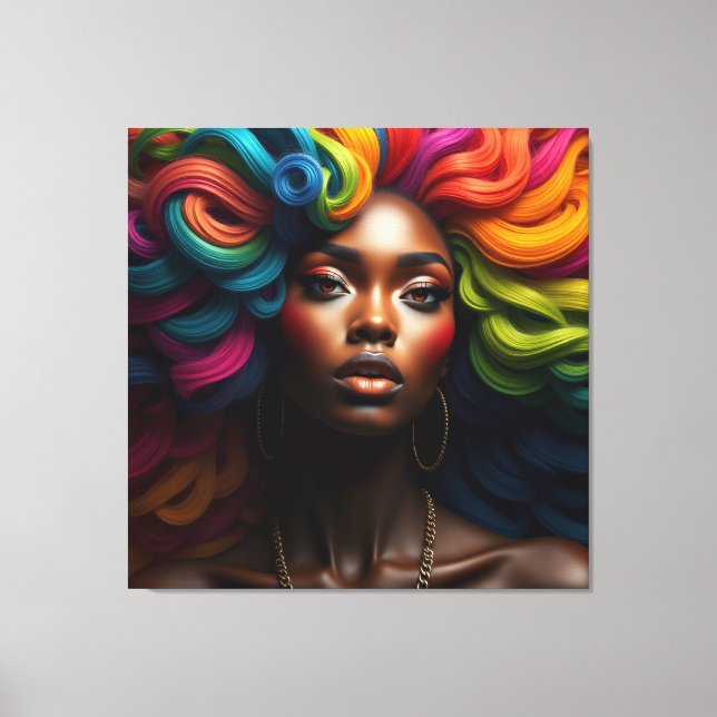 Lienzo Black woman melanin sistas brown skin girls sista  (Anverso)