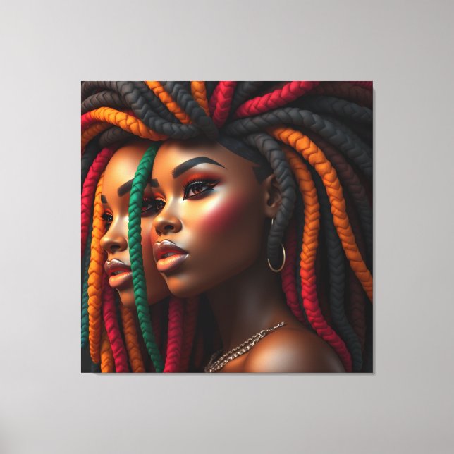 Lienzo Black woman melanin sistas brown skin girls sista  (Anverso)