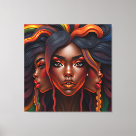 Lienzo Black woman melanin sistas brown skin girls sista