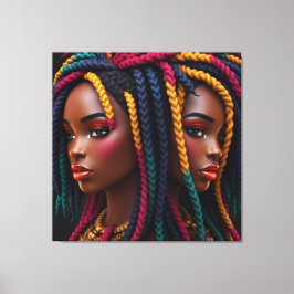 Lienzo Black woman melanin sistas brown skin girls sista