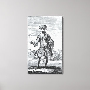 Lienzo Blackbeard el pirata, 'de una historia general de