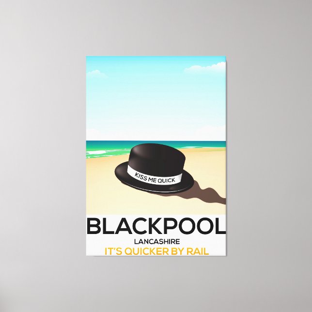 Lienzo Blackpool "bésame rápido" gorra poster del tren de (Anverso)