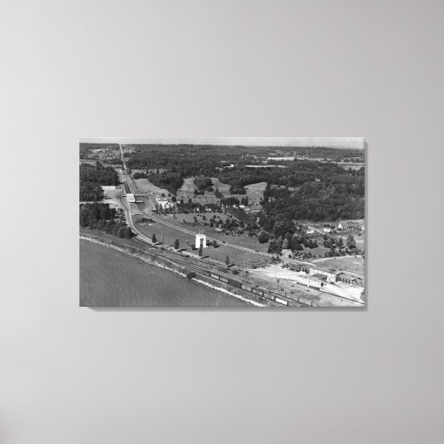 Lienzo Blaine, WA Birds Eye View and Int. Arco de paz (Anverso)