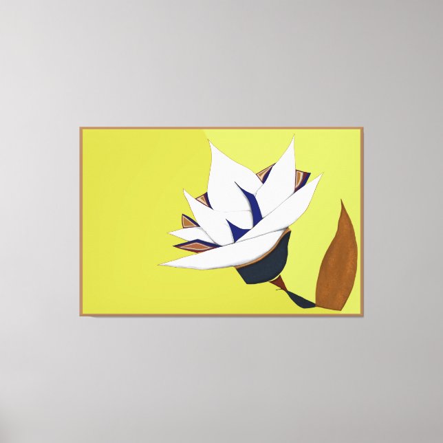 LIENZO BLANCO, AZUL, ORO LOTUS (Anverso)