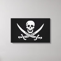 Blanco, Bandera Pirata Calico Jack, Calavera y Cri