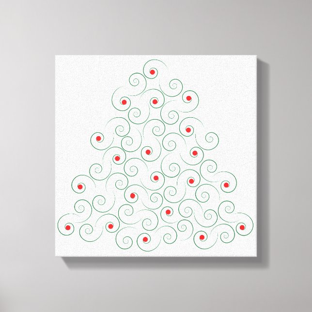 Lienzo Blanco de árbol de Navidad cursi (Anverso)