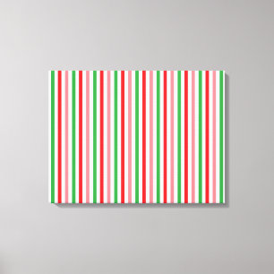 Lienzo Blanco Rojo Verde Rojo Rojo Horizontal Stried Colo