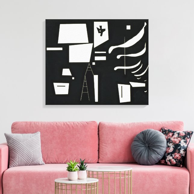 Lienzo Blanco – Suave y Duro | Kandinsky | (Insitu (Sala de estar))