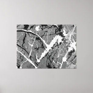 Lienzo BLANCO Y NEGRO LII - Pintura de acción -Resumen-