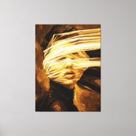 Lienzo Blindfolded Woman – Surreal Oil Art
