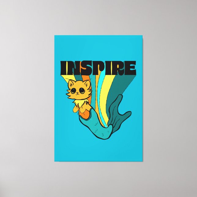 Lienzo Bloc de fotos de sirena de gato ASL inspiró espira (Anverso)