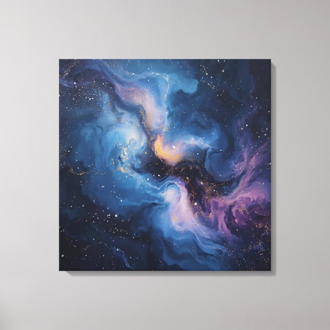 Lienzo Bloom celeste: Una nebulosa en movimiento (Anverso)