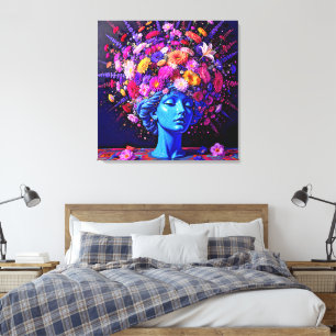 Lienzo "Bloom de la eternidad" - Un retrato surrealista c