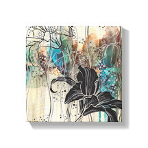 "Bloom negro deslumbrante" 10" x 10"