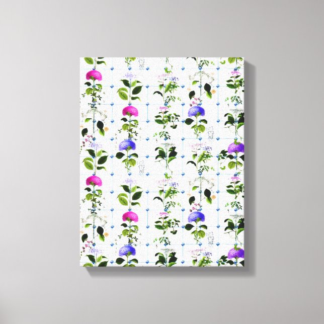 Lienzo Bloom Vintage Natural Púrpura Floral Botánica (Anverso)