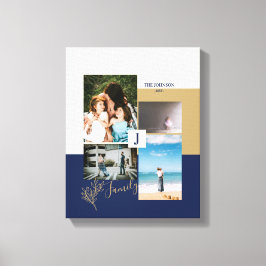 Lienzo Bloque de color moderno Collage de fotos familiar